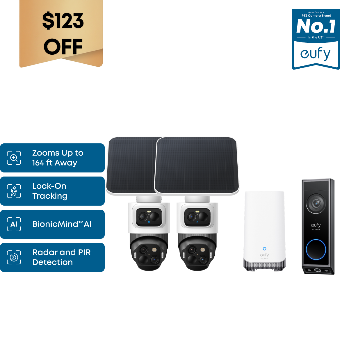 Cam S4 Kit 2 Caméras + Sonnette Vidéo E340