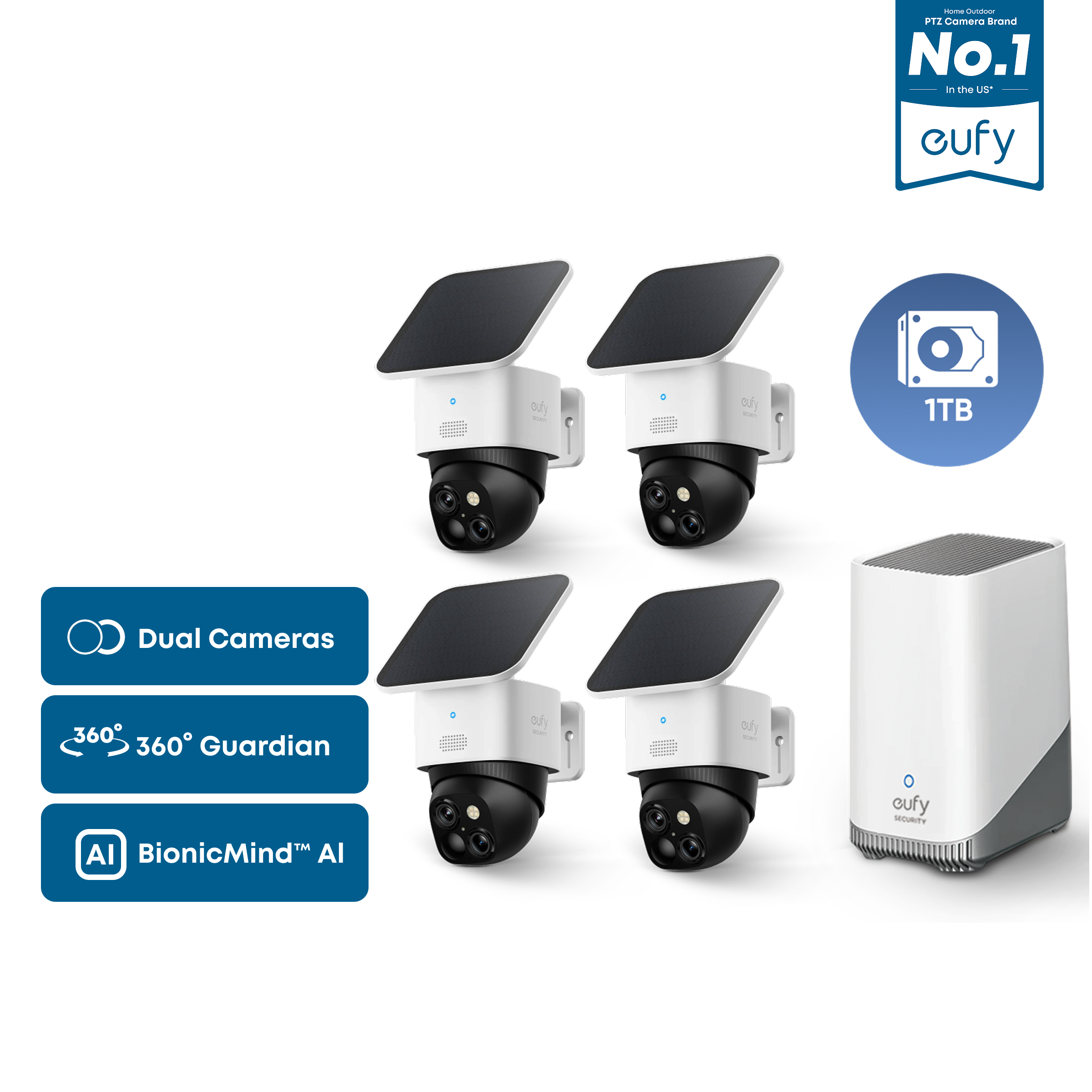 SoloCam S340 (Pack 4 Caméras) + HomeBase S380 + 1 To